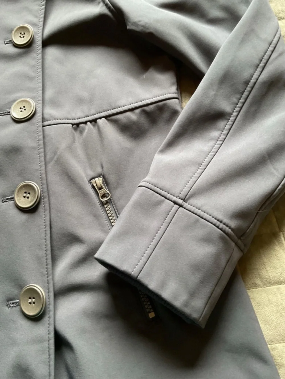 PrAna Martina Jacket Coat Gray Medium Soft Shell - Picture 4 of 11